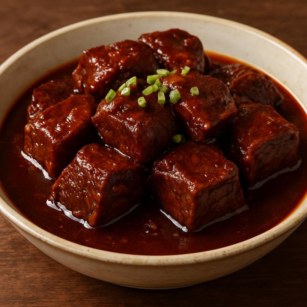 Entree: China – Beijing / Imperial North – 宫廷红烧牛肉 ➤ Gōngtíng hóngshāo niúròu (Slow-braised beef in a rich soy-sugar-spiced red-braising sauce inspired by imperial northern Chinese cooking) recipe