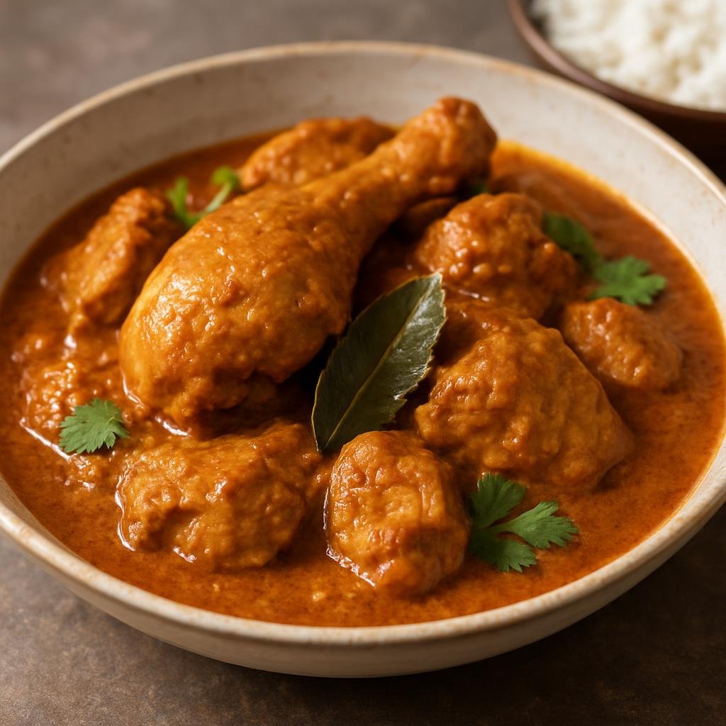 Entree: South Africa – Cape Malay – Malay Chicken Curry (Cape Malay-style curried chicken braised in fragrant spices with sweet and tangy notes) recipe