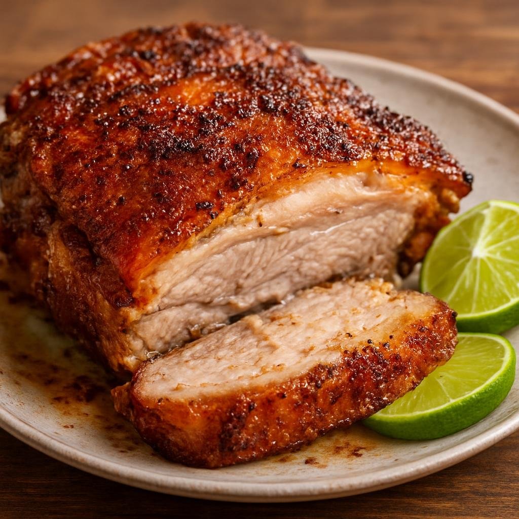Entree: Barbados – National Cuisine – Bajan Roast Pork (Barbadan marinated and roasted pork shoulder seasoned with classic Creole spices and citrus) recipe