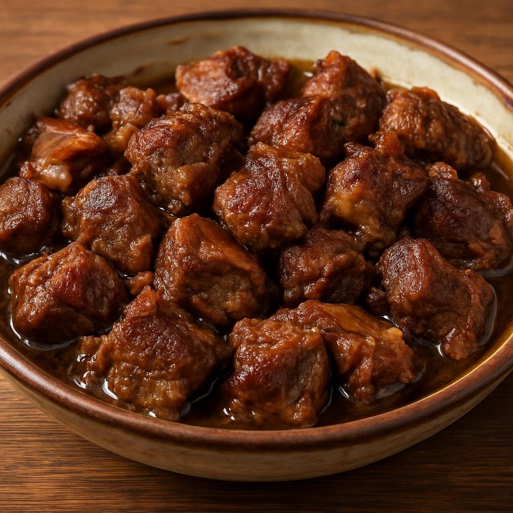 Entree: Turkmenistan – Northern Culinary Region – Kavurma (Pan-browned and slowly braised seasoned lamb chunks rendered in their own fat) recipe