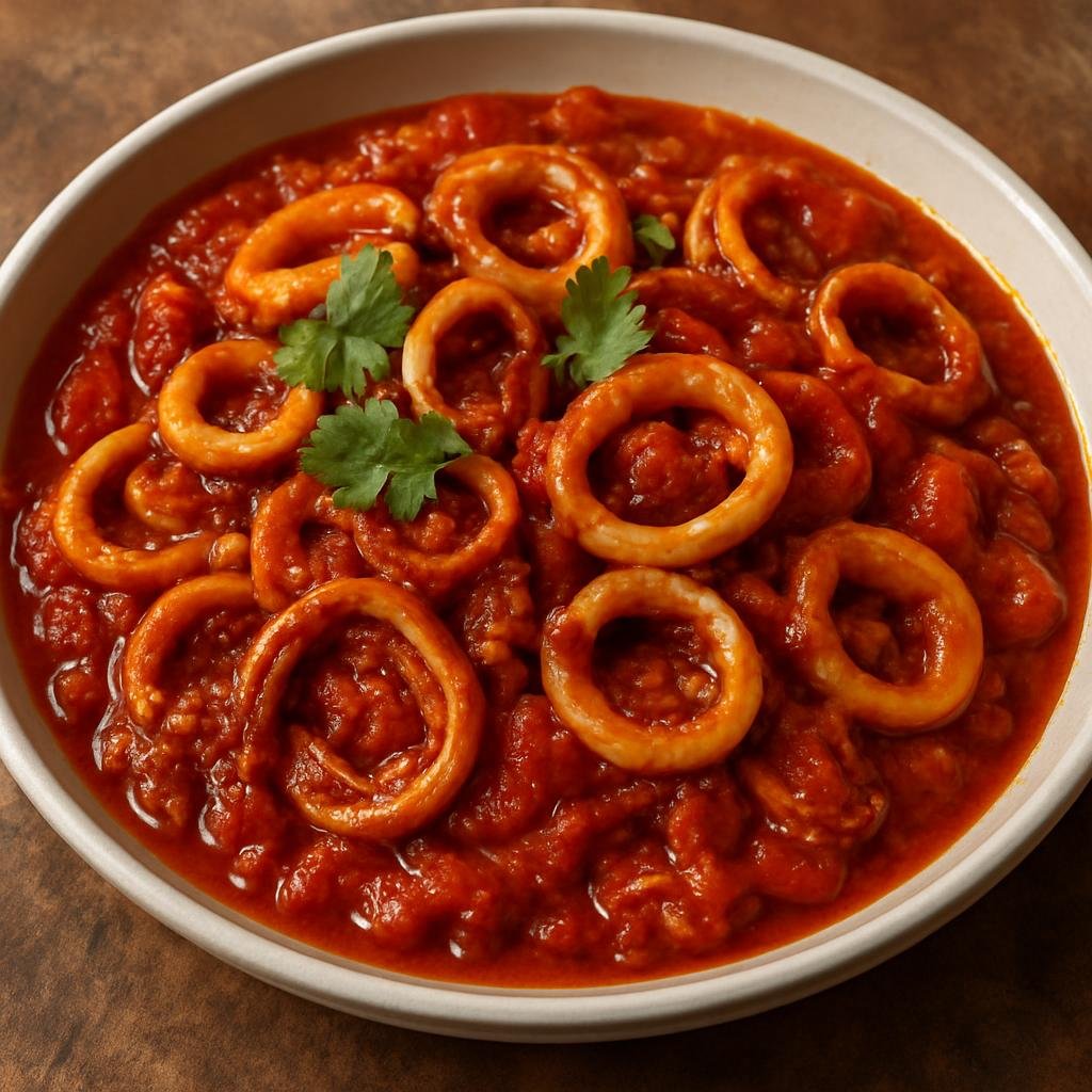 Entree: Cocos (Keeling) Islands – Sambal Sotong (Tender squid cooked in a spicy sambal sauce with tomato and tamarind) recipe