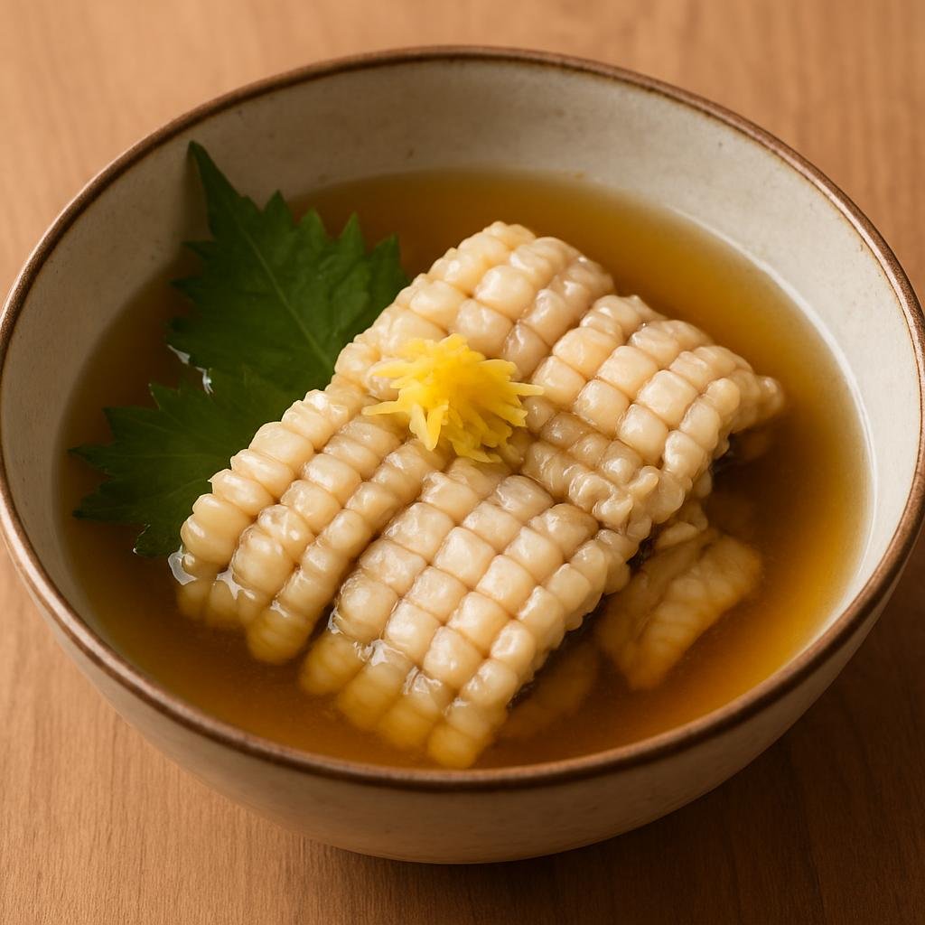 Entree: Japan – Chugoku – 鱧料理 ➤ Hamo ryōri (scored conger eel simmered in dashi) recipe