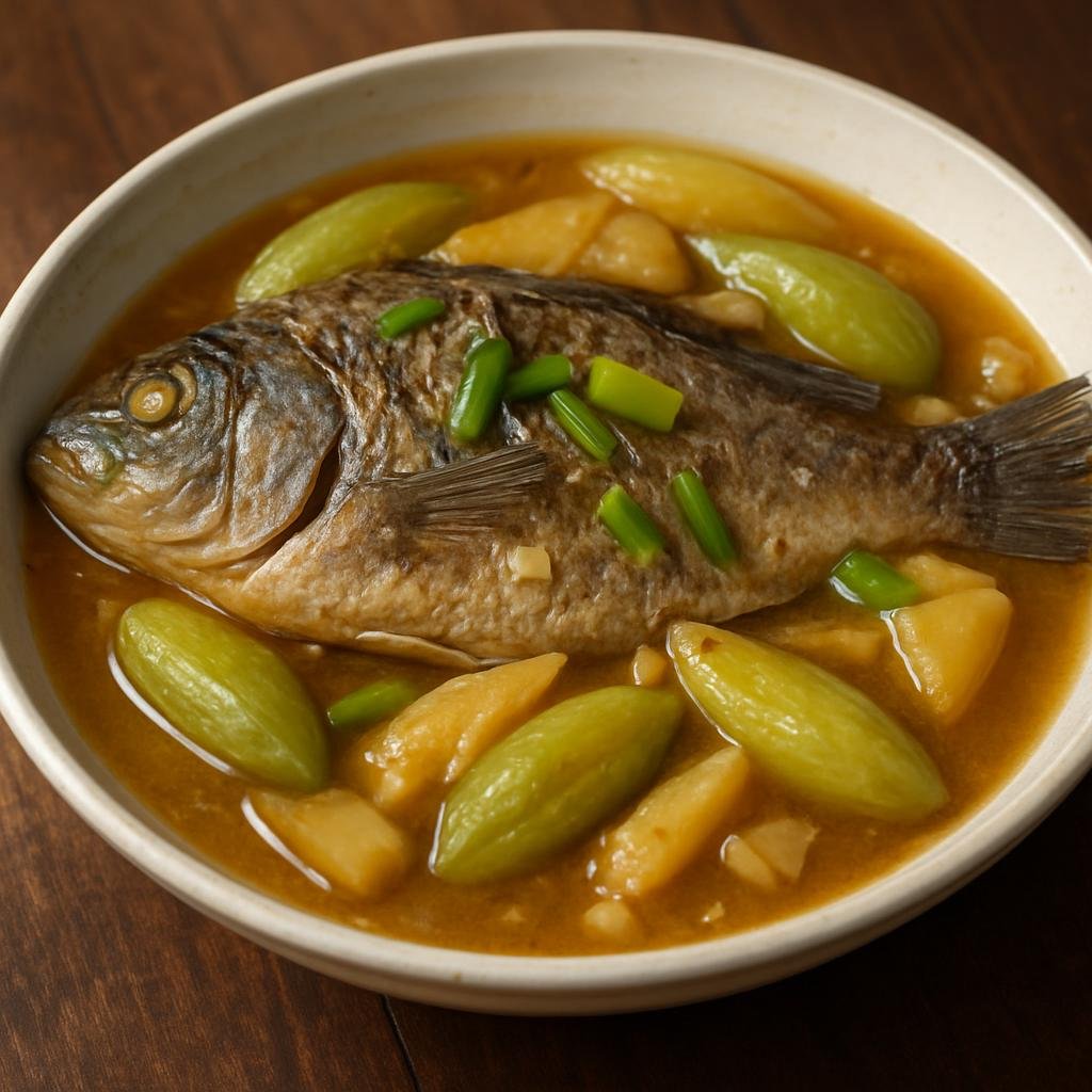 Entree: Philippines – Cebuano – Linarang (Cebuano sour fish stew cooked with bilimbi or tamarind, ginger, garlic, and fish sauce) recipe
