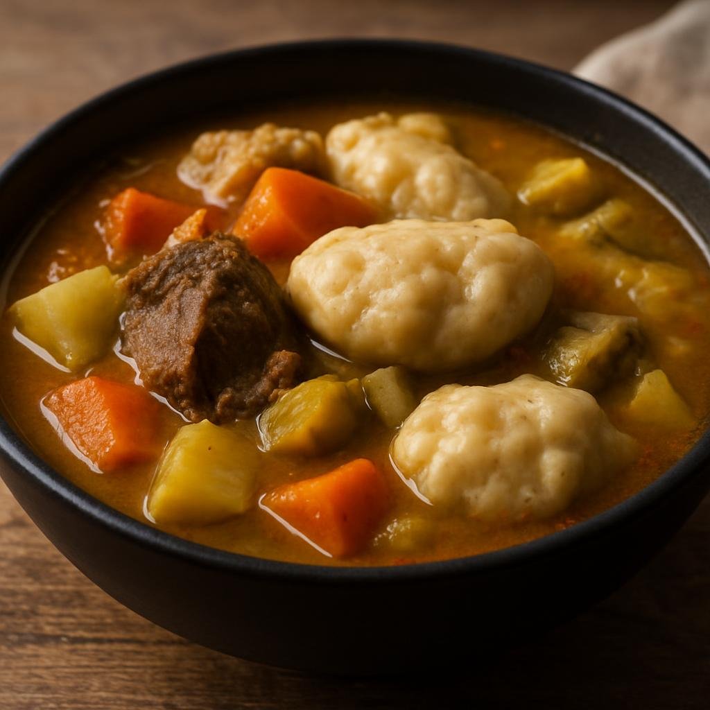 Entree: Dominica – National Cuisine – Bouyon (Hearty Dominican one-pot meat and root-vegetable stew with dumplings) recipe