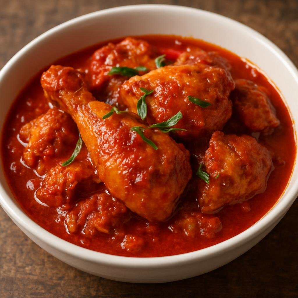 Entree: Christmas Island – Ayam Masak Merah (Spicy-sweet tomato braised chicken cooked in aromatic Malay spices) recipe