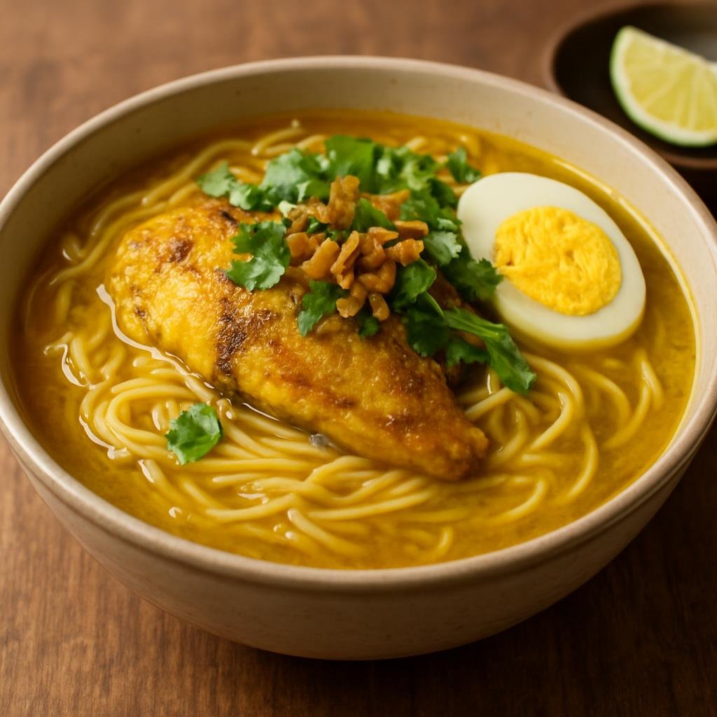 Entree: Myanmar – Mon Cuisine – မုန့်ဟင်းခါး ➤ Mohinga (Mon-style rice noodle and fish soup in a fragrant lemongrass and turmeric broth) recipe