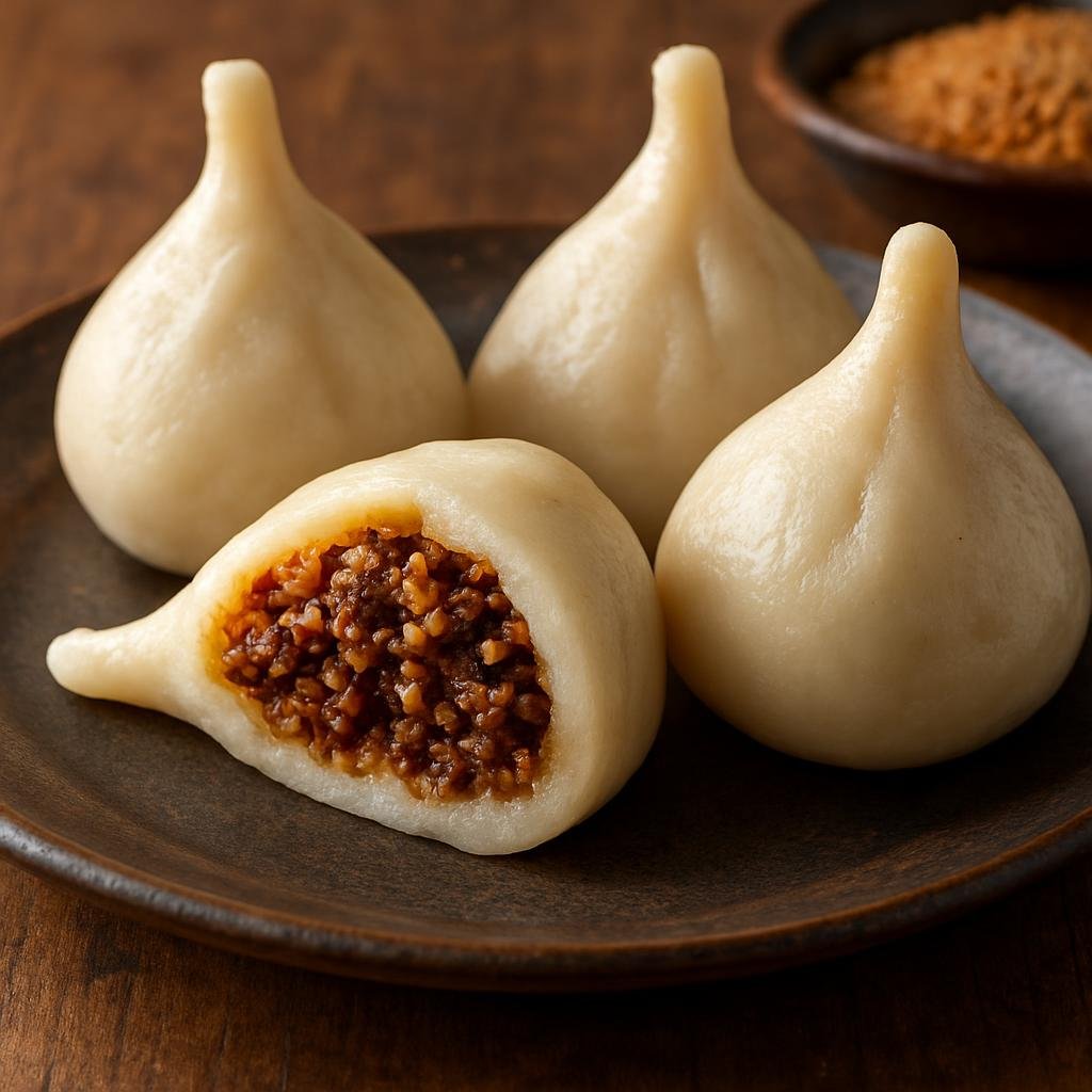 Entree: Nepal – Newari Cuisine – योमरी ➤ Yomari (Steamed Newar rice-flour dumpling filled with sweet jaggery and sesame) recipe