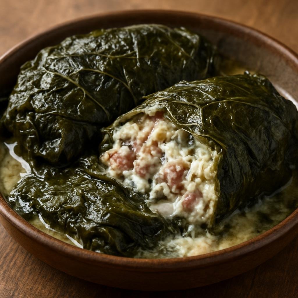 Entree: American Samoa – Northern Culinary Region – Palusami (Taro leaves filled with coconut cream and onion, often combined with corned beef or fish and baked until tender) recipe