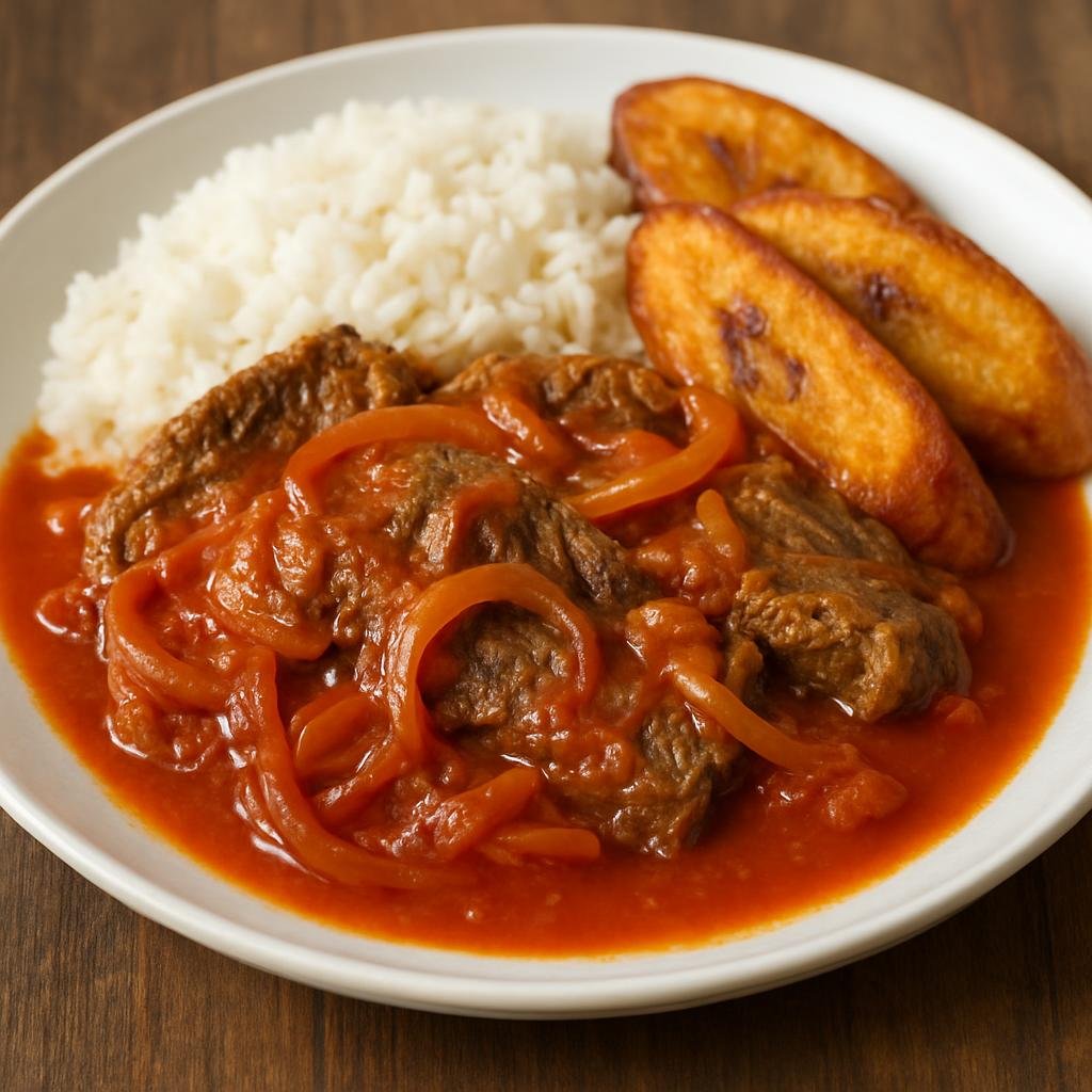 Entree: Colombia – Bogota / Andean – Sobrebarriga (Braised flank steak in a rich tomato-onion gravy typical of the Andean region) recipe