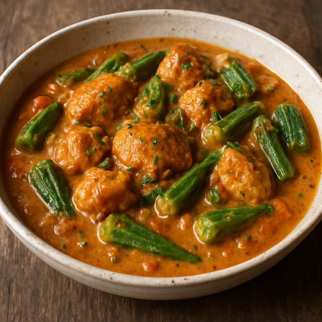 Entree: Central African Republic – Northern Culinary Region – Ngoundja (Peanut chicken stew with okra) recipe
