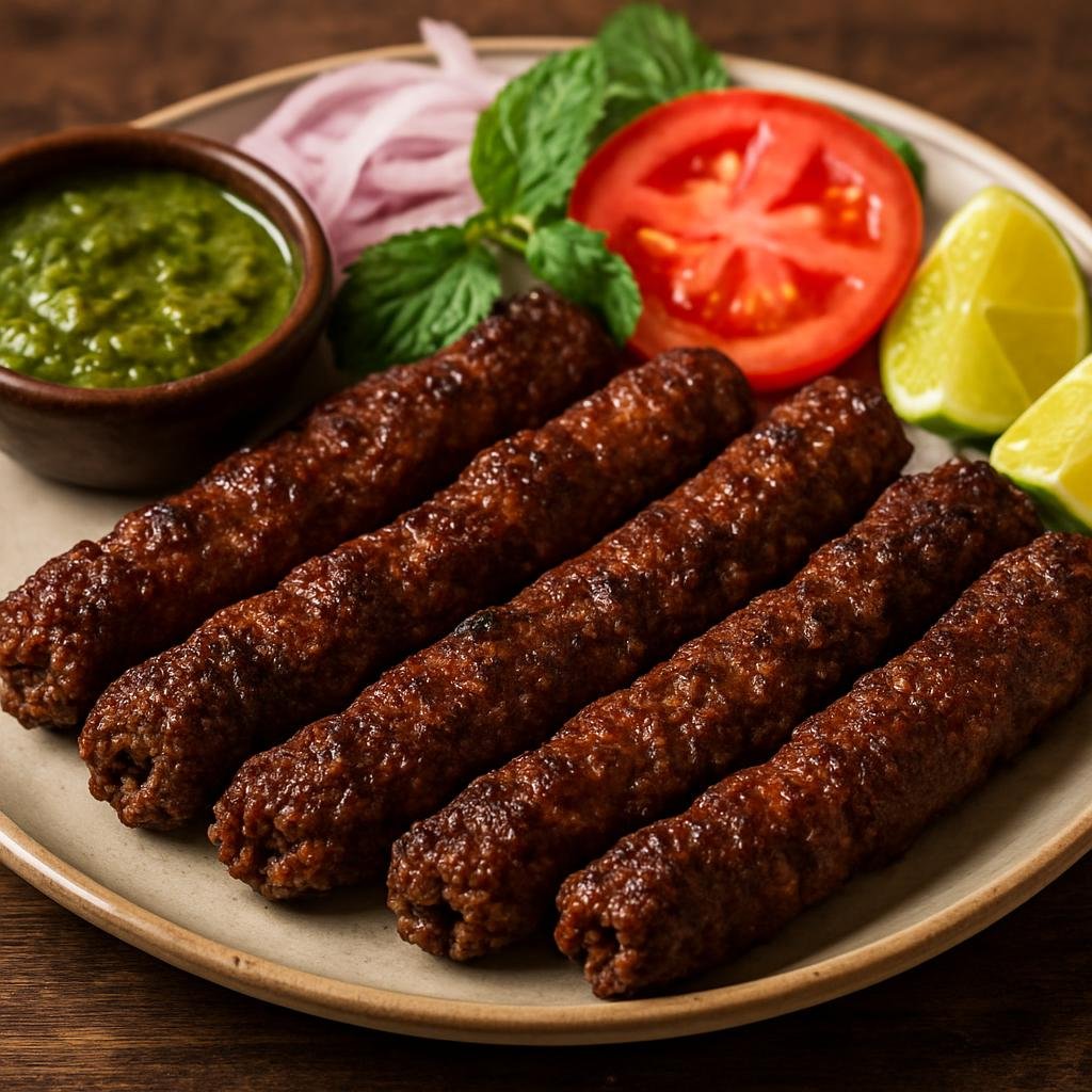 Entree: Pakistan – Karachi – بہاری کباب ➤ Behari Kebab (Heavily spiced, tender minced beef kebabs typically grilled or cooked on a hot griddle) recipe