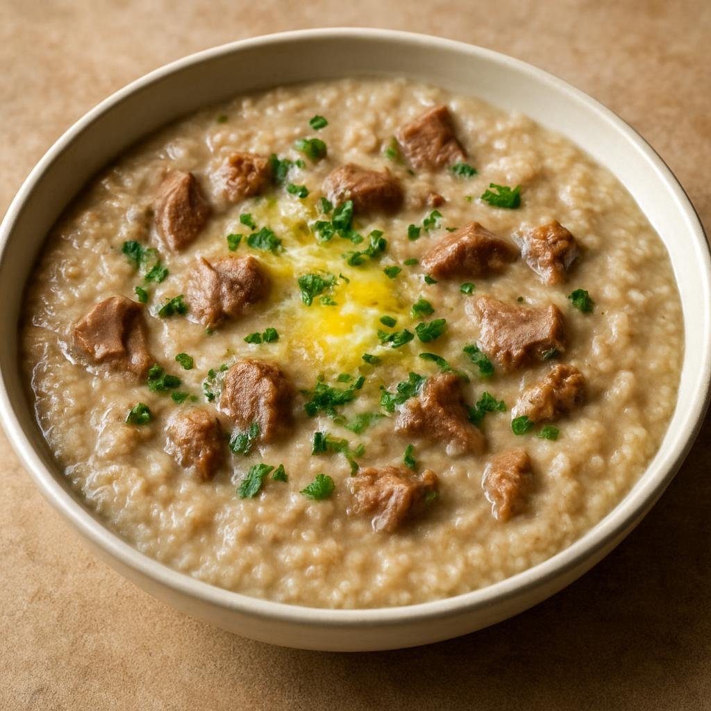 Entree: Saudi Arabia – Hijaz – هريس ➤ Harees (Slow-simmered cracked or hulled wheat porridge cooked with meat until creamy) recipe