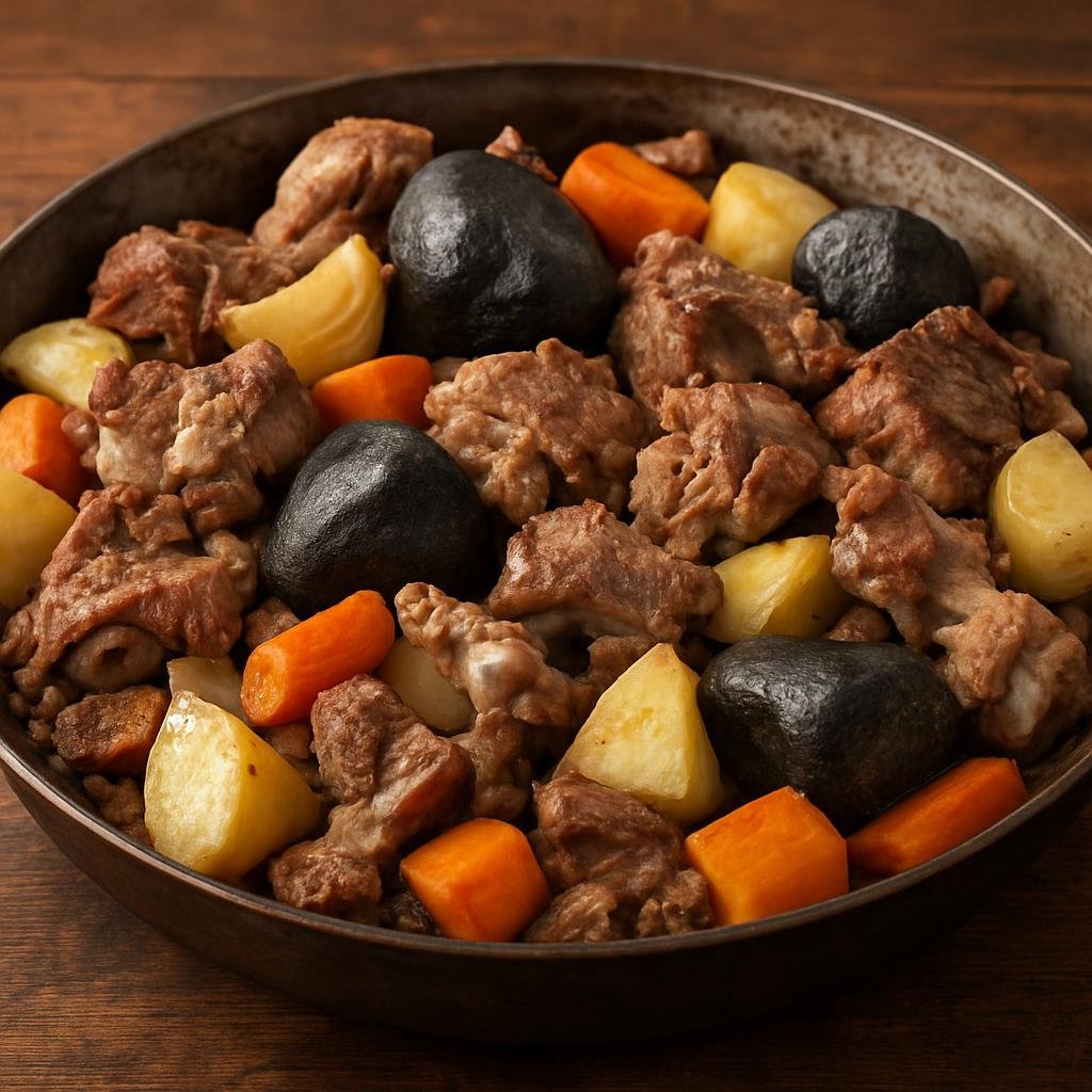 Entree: Mongolia – Southern Culinary Region – Khorkhog (Mongolian hot-stone stew of mutton and vegetables cooked with heated stones) recipe