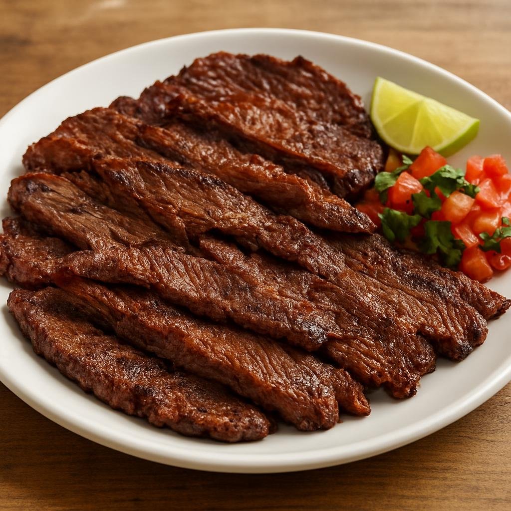Entree: Mexico – Chiapas – Tasajo (Thin salted and grilled beef typical of Chiapas, served sliced for tacos or plates) recipe