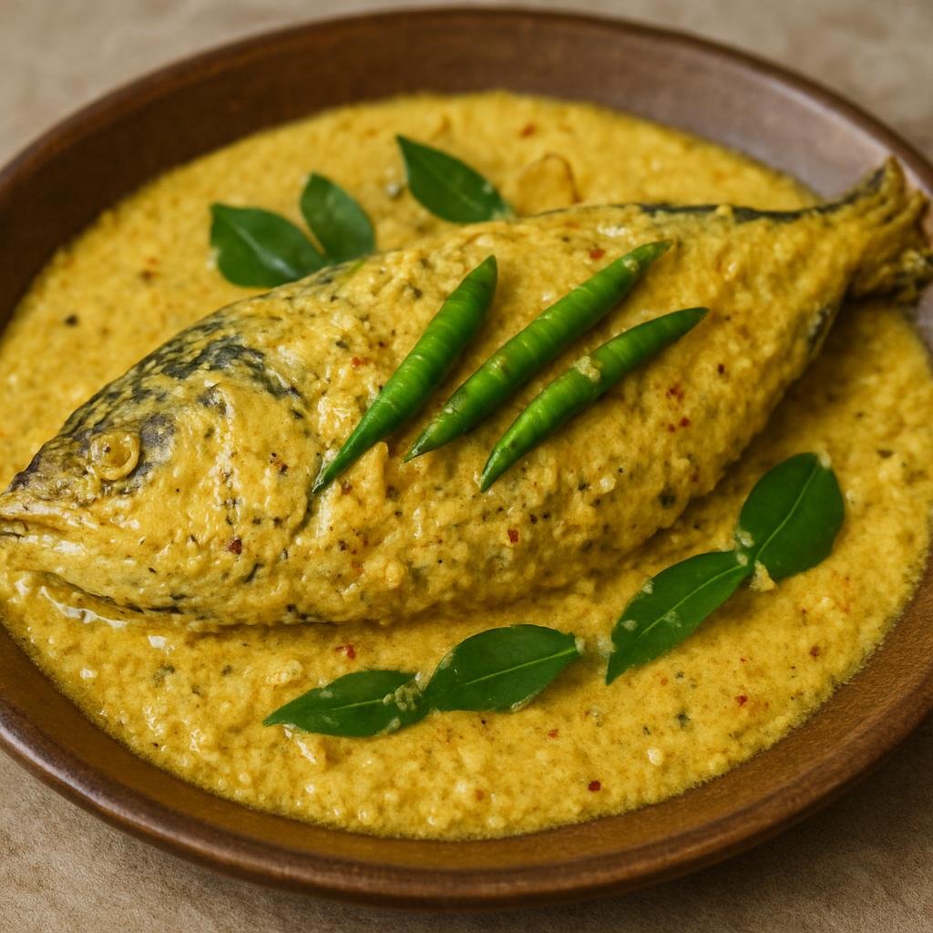 Entree: Bangladesh – Central Culinary Region – ইলিশ ভাপা ➤ Ilish Bhapa (Steamed hilsa fish marinated in pungent mustard and spices) recipe