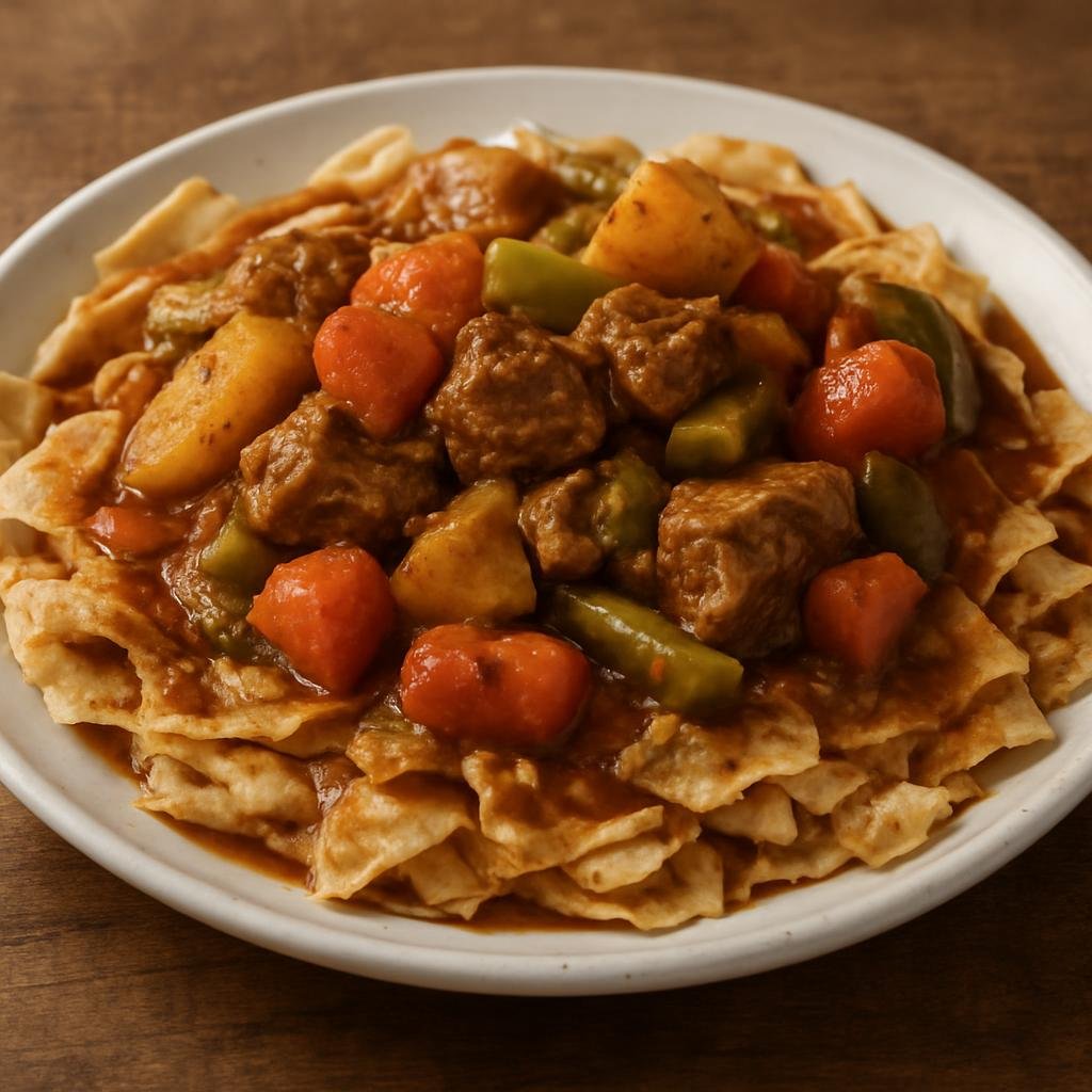 Entree: Saudi Arabia – Hijaz – ثريد ➤ Tharīd (Traditional Arabian stew of meat and vegetables poured over torn flatbread) recipe
