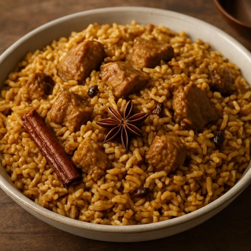 Entree: Kenya – Nairobi & Central Kenya – Pilau (Aromatic spiced rice cooked with meat and whole spices) recipe
