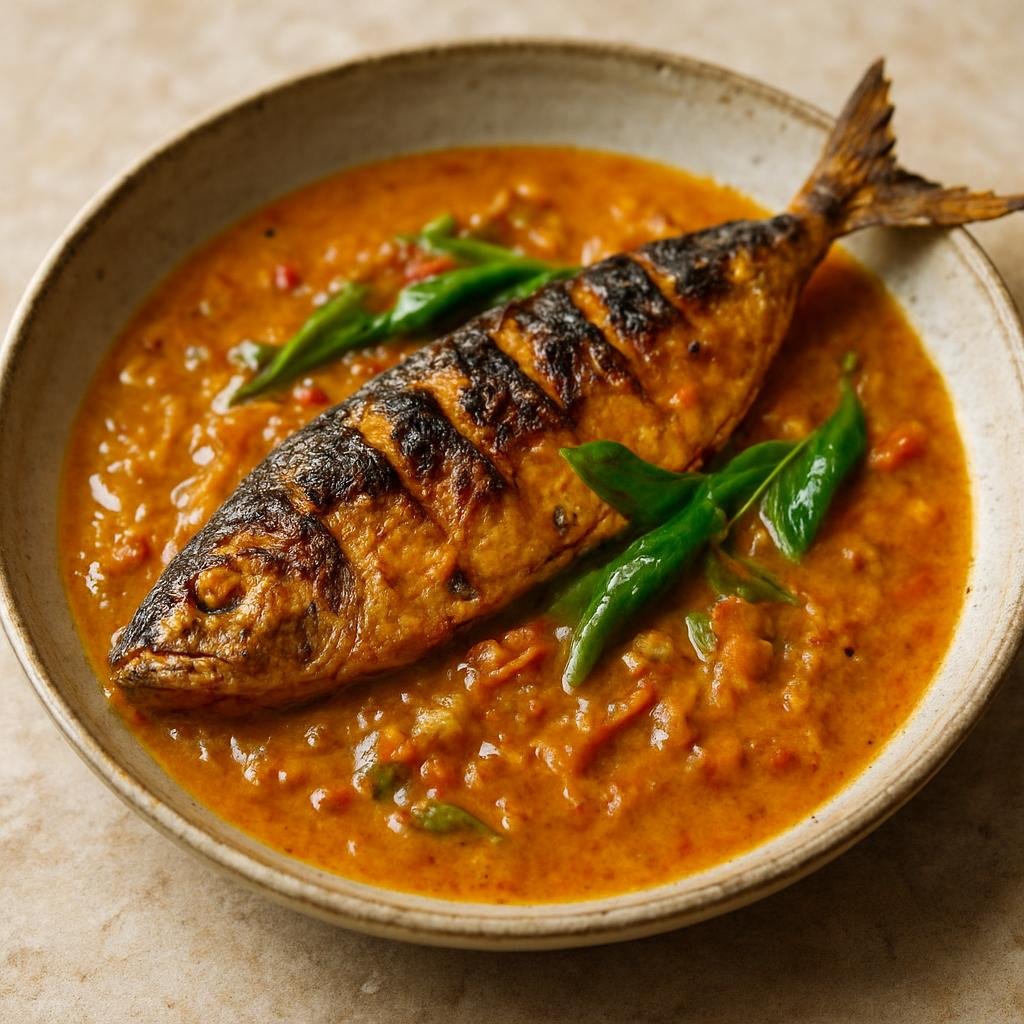 Entree: Timor-Leste – Southern Culinary Region – Budu (Grilled coastal fish simmered in a tangy coconut and tamarind sauce) recipe