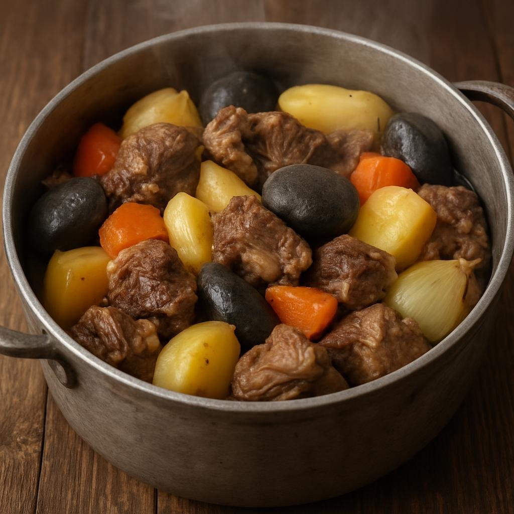 Entree: Russia – Buryat & Lake Baikal – Бурятский хорхог ➤ Buryatskiy khorkhog (Mutton and vegetables cooked with heated stones in a sealed metal pot) recipe