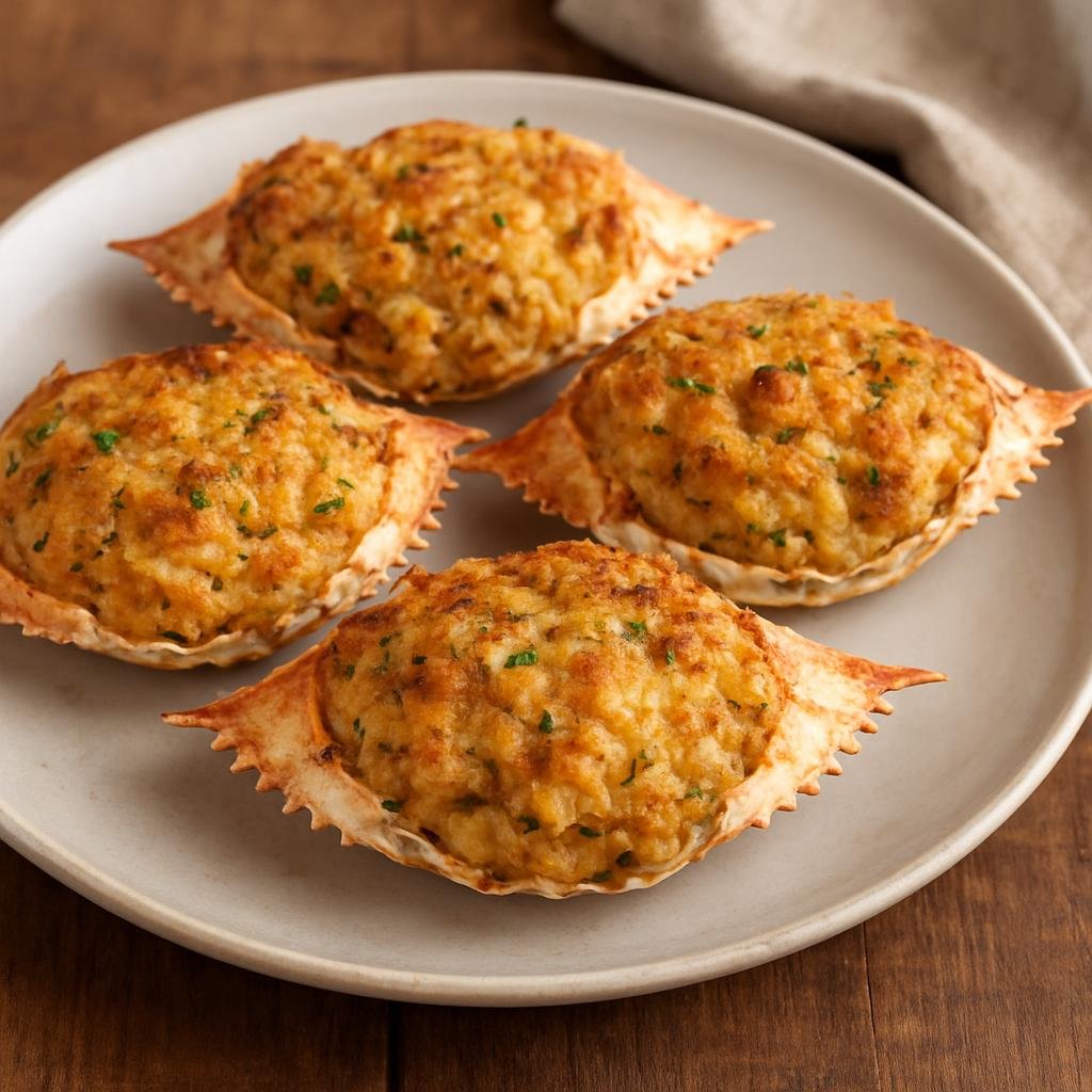 Entree: Sint Maarten (Dutch part) – Southern Culinary Region – Stuffed Crab Shells (Baked seasoned crab meat mixture served in cleaned crab shells) recipe