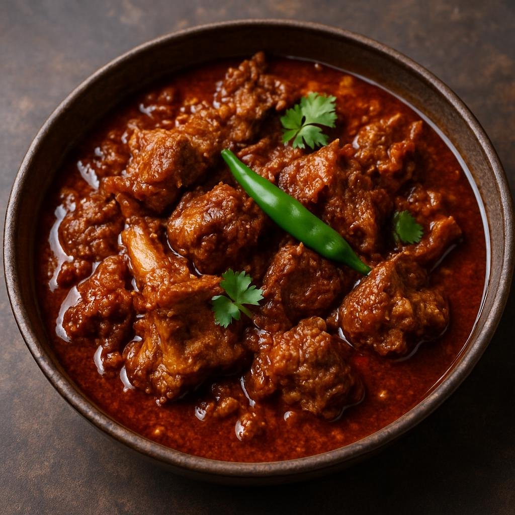 Entree: India – Bengal – কোষা মাংস ➤ Kosha Mangsho (Slow-braised spicy Bengali mutton or goat curry) recipe