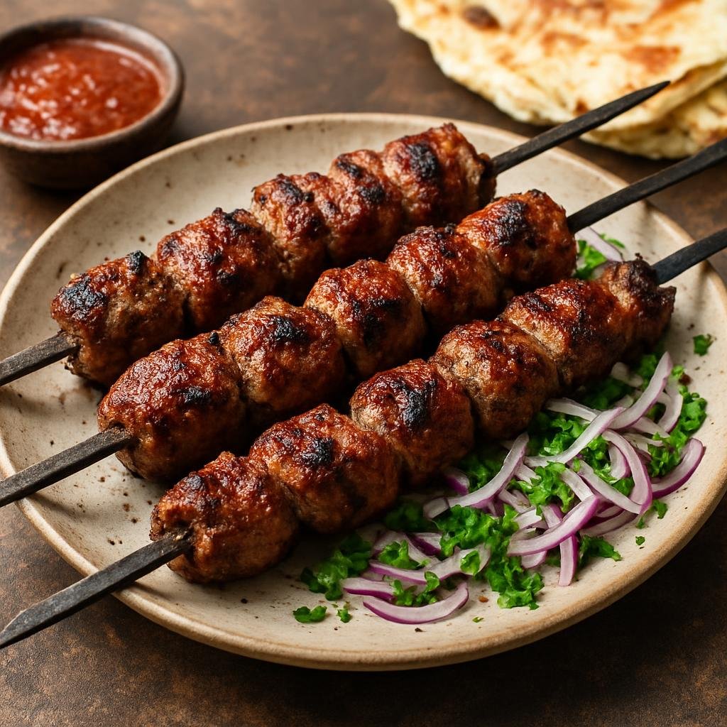 Entree: Armenia – Lake Sevan – Խորոված ➤ Khorovats (Armenian charcoal-grilled marinated meat skewers) recipe