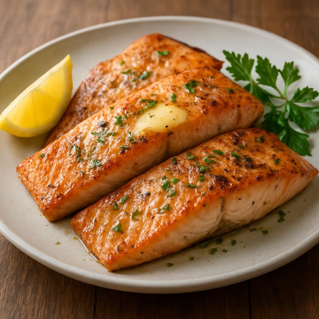 Entree: Antarctica – Southern Culinary Region – Antarctic Char Grilled (Simply seasoned grilled fillets of cold-water char with butter, lemon, and herbs) recipe