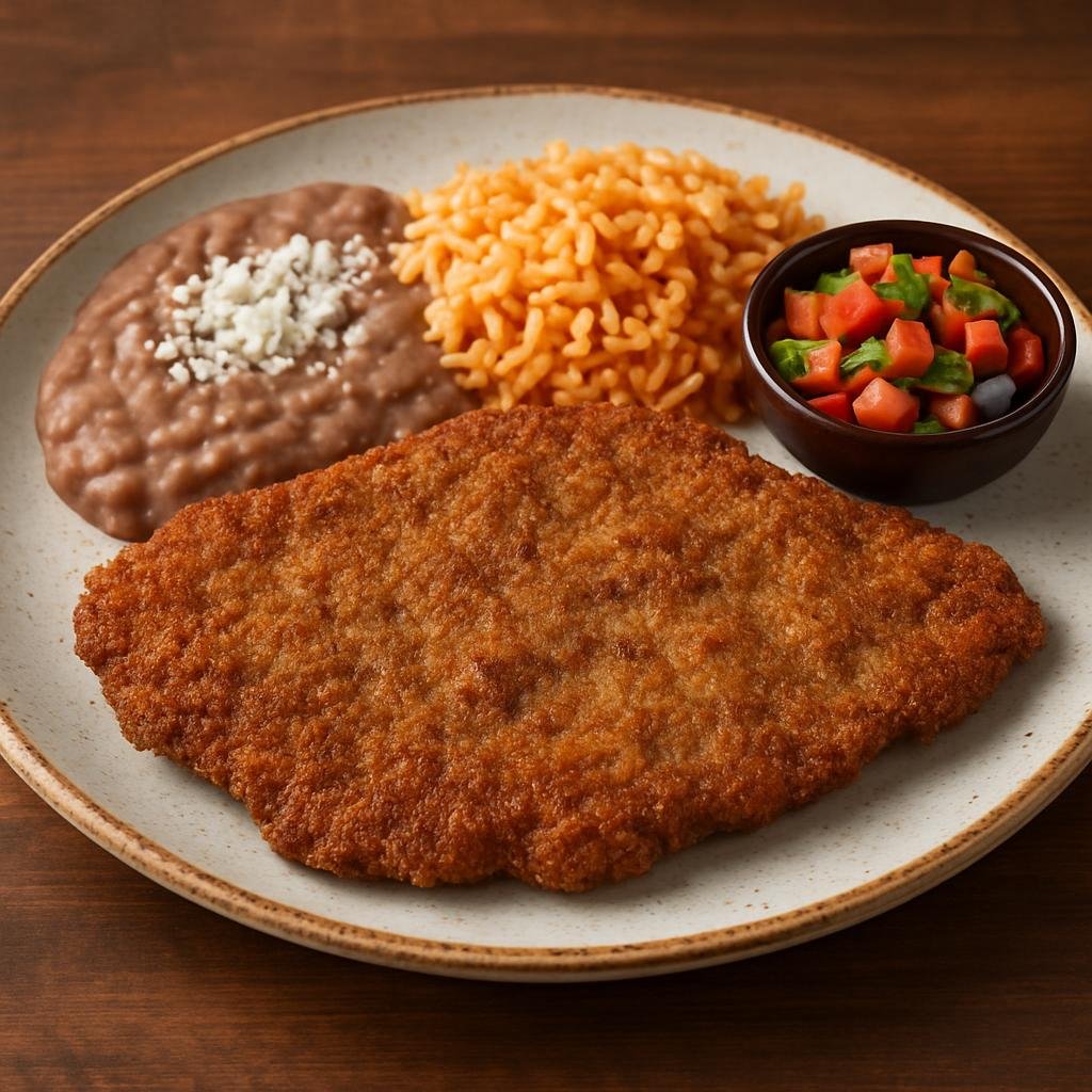 Entree: Mexico – Chihuahua & Northern Mexico – Milanesa de Res (Thin breaded and pan-fried beef cutlets typical of northern Mexico) recipe