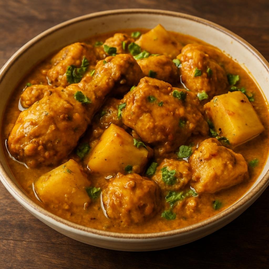 Entree: Barbados – Southern Culinary Region – Bajan Chicken Curry (Barbadian-style curried chicken stewed with island spices and potatoes) recipe