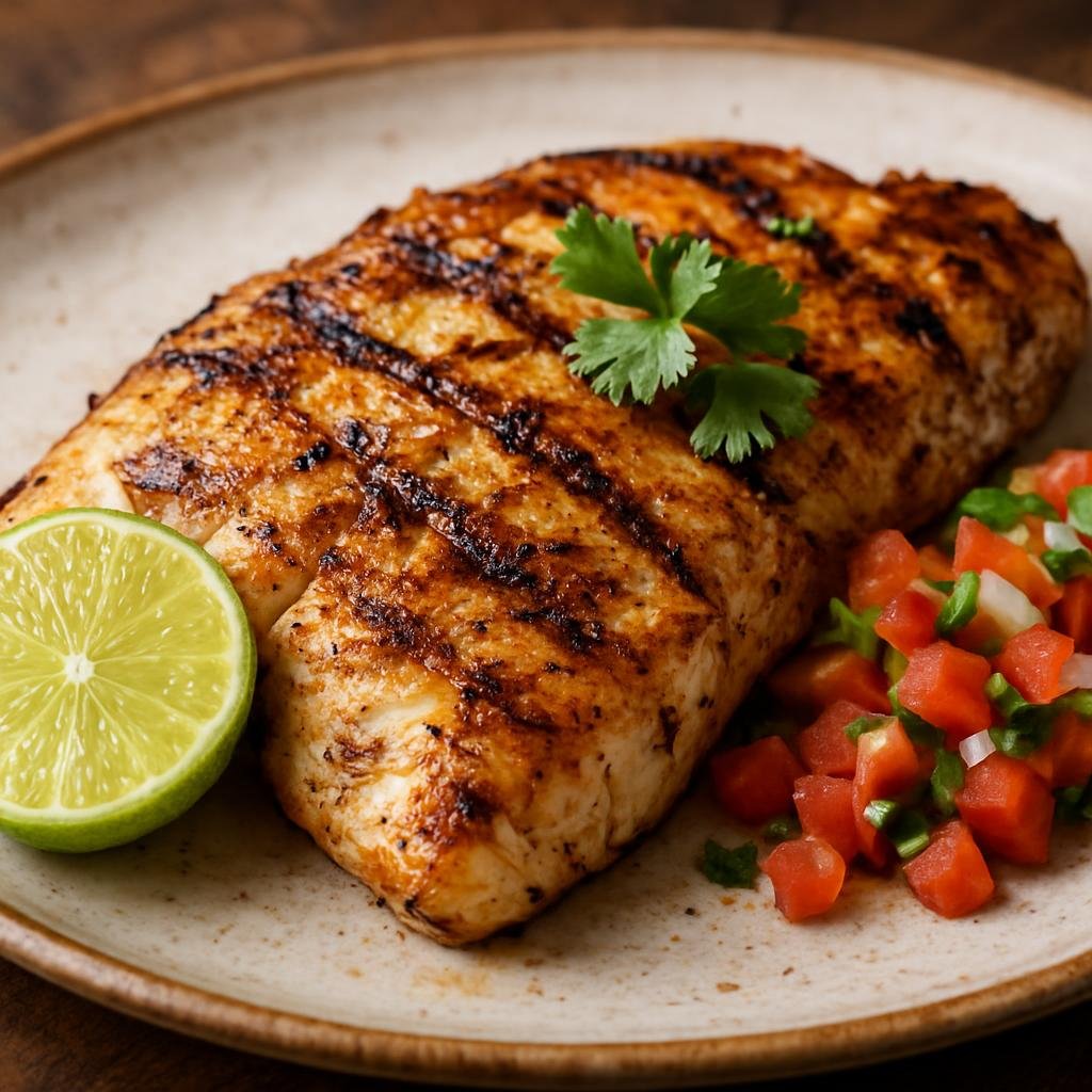 Entree: Bonaire, Sint Eustatius and Saba – Southern Culinary Region – Grilled Lionfish (Char-grilled reef fish fillets seasoned with bright Caribbean citrus and spices) recipe