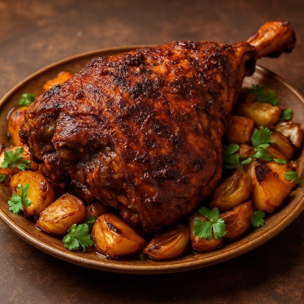 Entree: Morocco – Fez – المشوي ➤ Mechoui (Whole or large joint of lamb slow-roasted with a spiced rub until meltingly tender) recipe