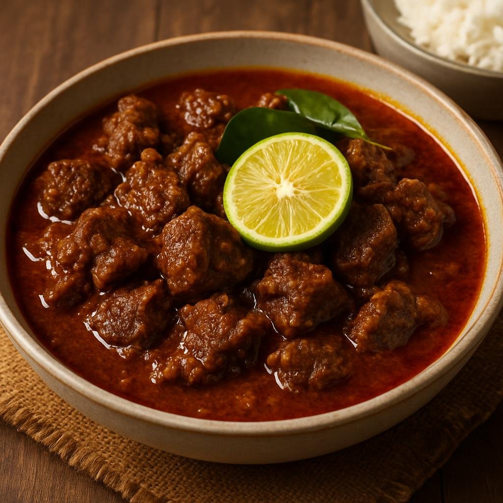 Entree: Bangladesh – Chittagong – শটকরা গরুর মাংস ➤ Shatkora Gorur Mangsho (Tangy Chittagong beef curry cooked with shatkora citrus) recipe