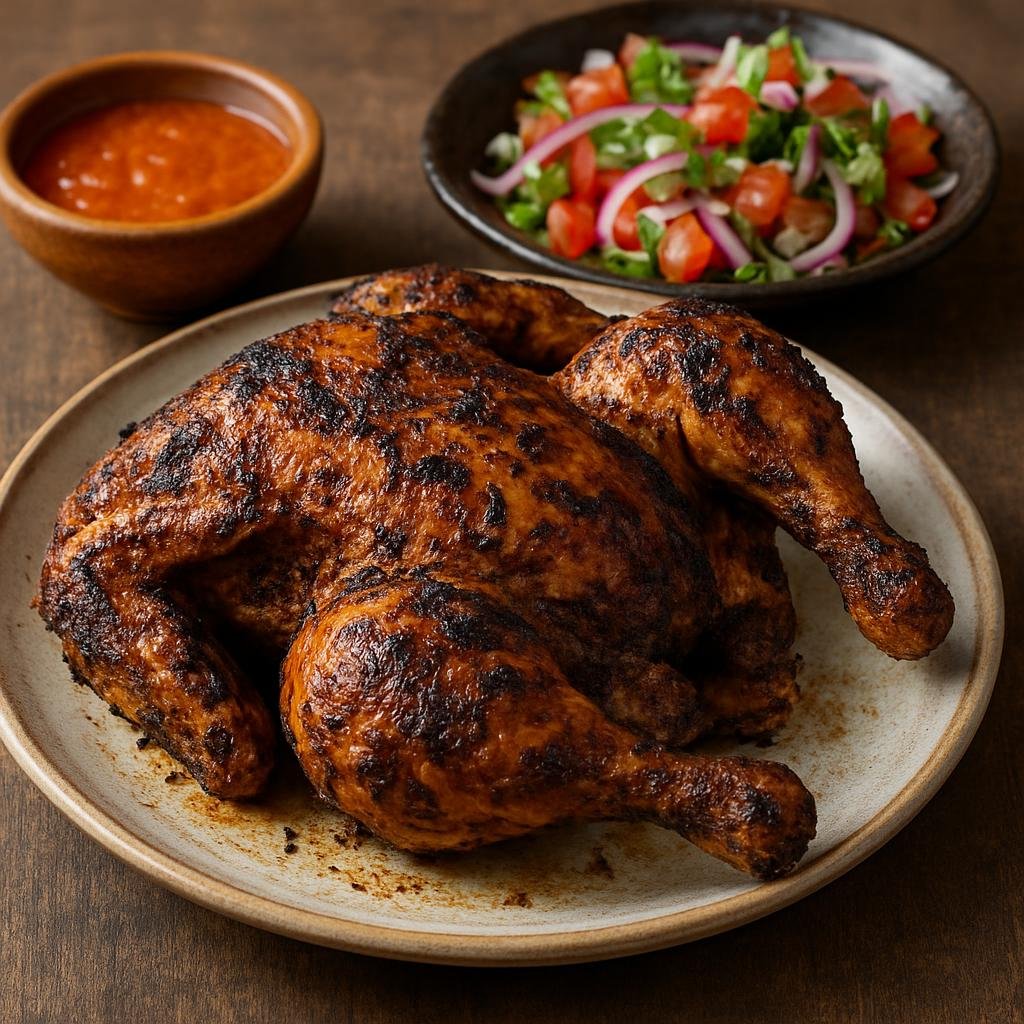 Entree: Kenya – Rift Valley – Kuku Choma (Charcoal-grilled seasoned chicken commonly served at Kenyan gatherings) recipe