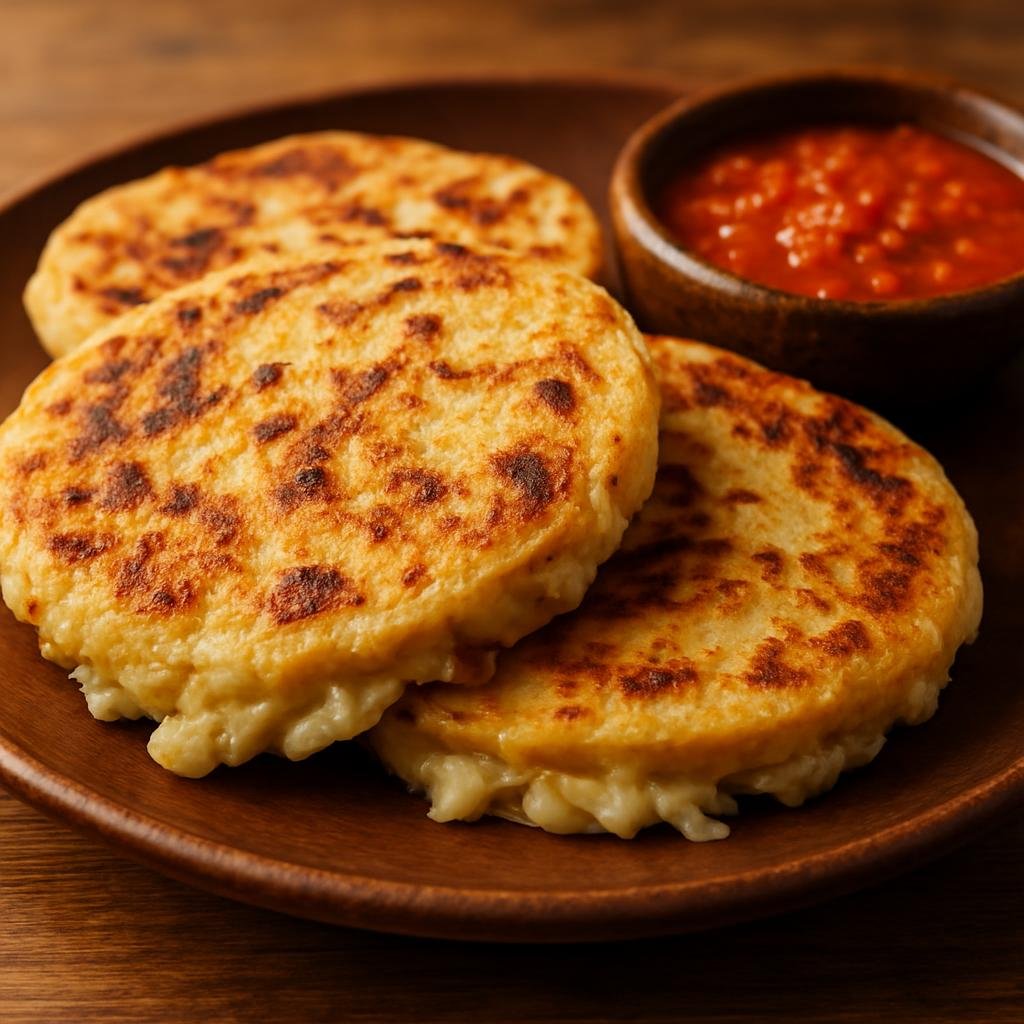Entree: El Salvador – Southern Culinary Region – Riguas (Thick grilled Salvadoran corn pancakes mixed with cheese) recipe