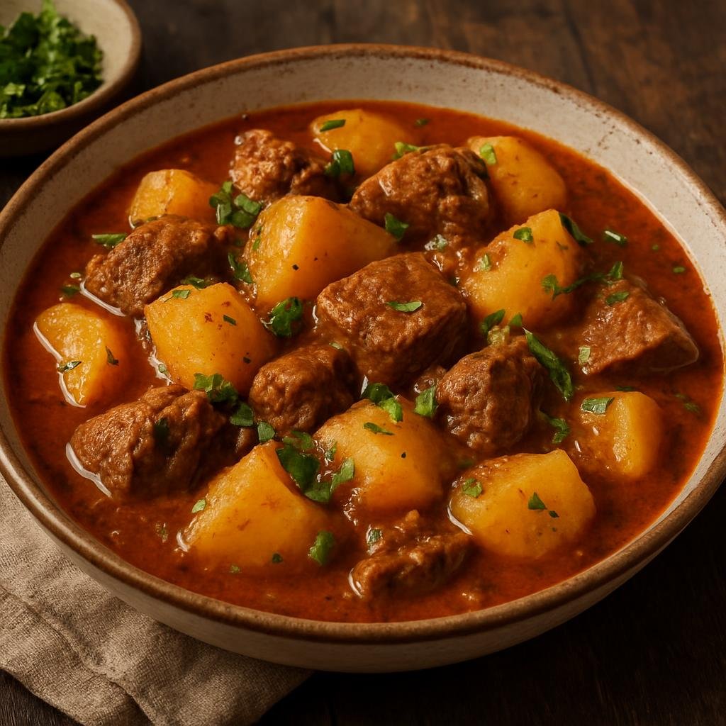 Entree: Chile – Northern Chile – Calapurca (Hearty Andean potato and meat stew slowly simmered with aromatic spices) recipe