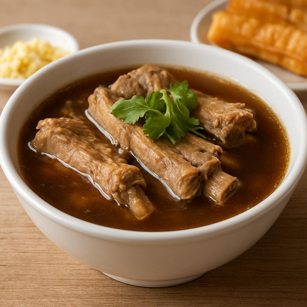 Entree: Singapore – Singapore Hawker Cuisine – 肉骨茶 ➤ Ròu gǔ chá (Pork rib soup simmered in a savory Chinese herbal broth) recipe