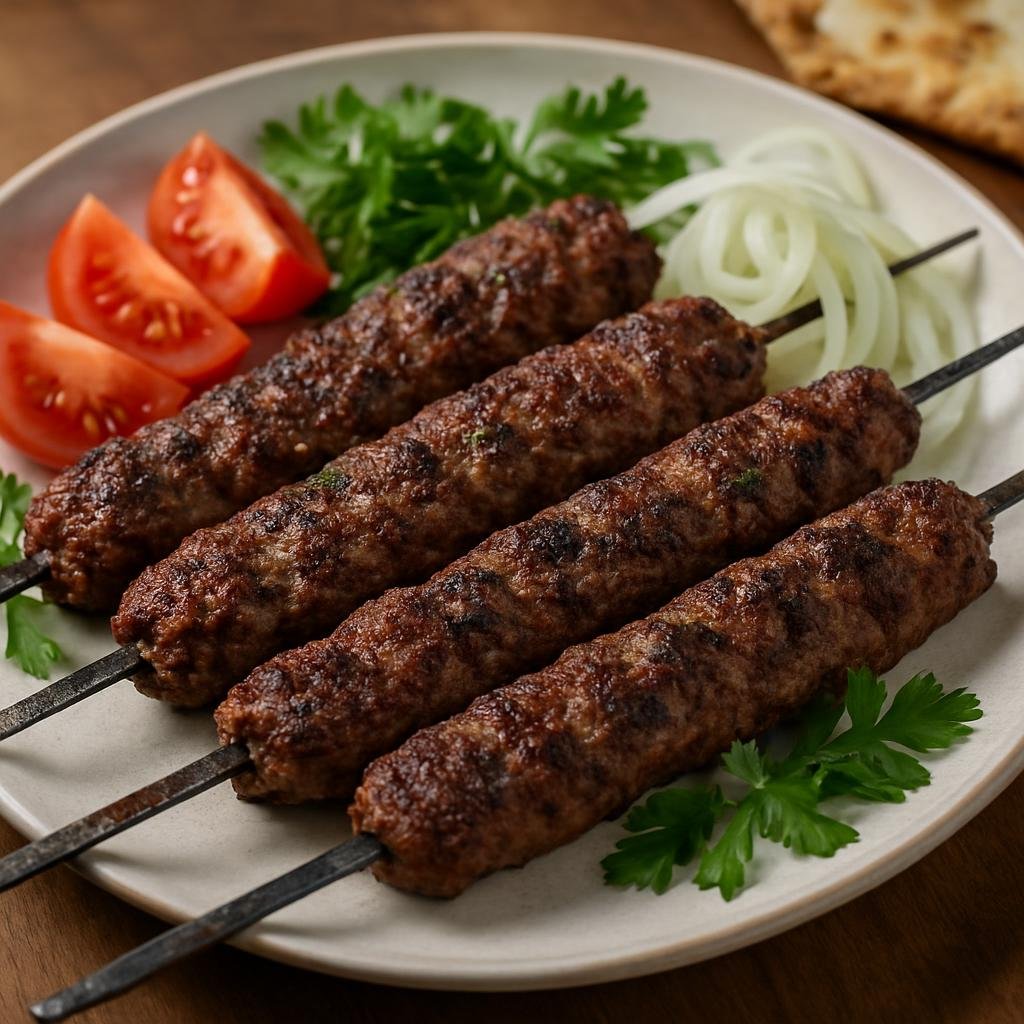 Entree: Azerbaijan – Nakhchivan – Kabab (Char-grilled seasoned minced lamb skewers typical of Nakhchivan) recipe