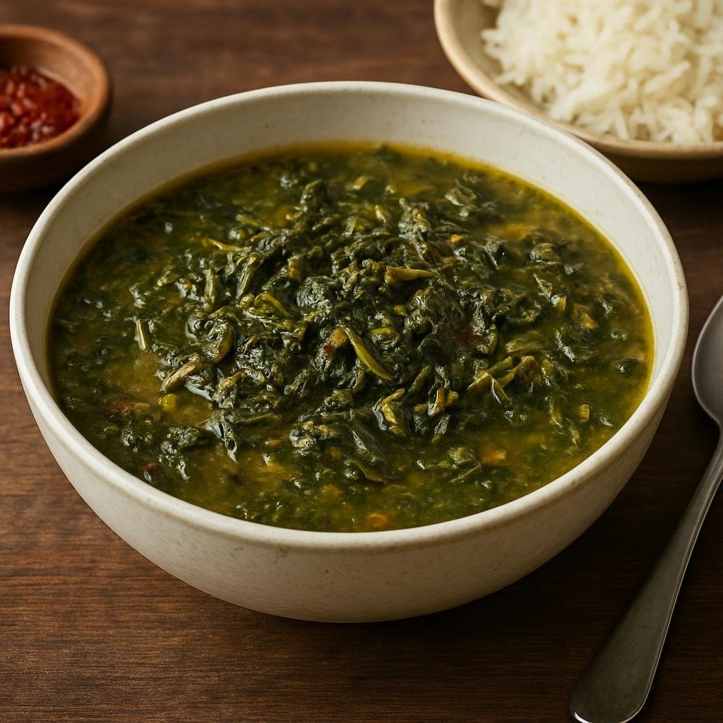 Entree: Nepal – Thakali Cuisine – गुन्द्रुकको झोल ➤ gundruk ko jhol (Soup of fermented leafy greens in a lightly spiced broth) recipe