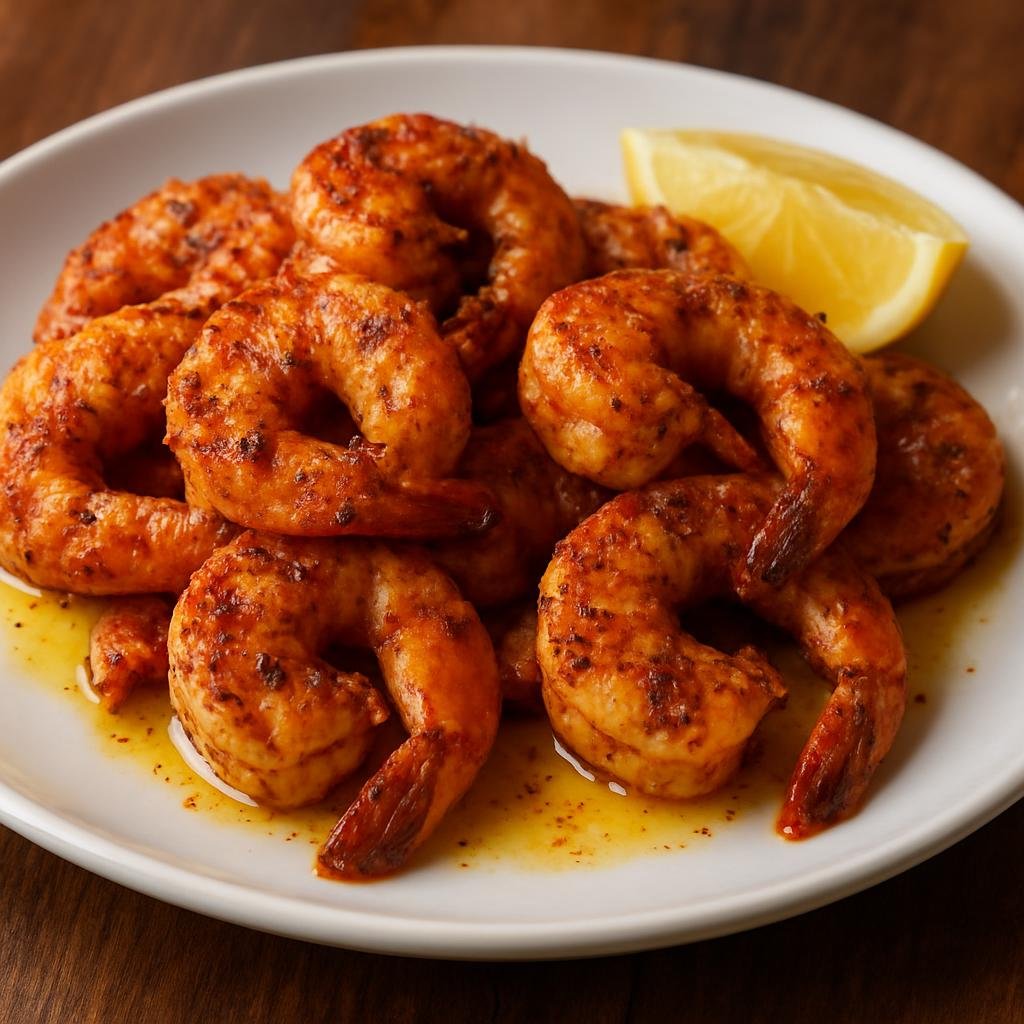 Entree: United States – Cajun Louisiana – Cajun Grilled Shrimp (Grilled shrimp seasoned with bold Cajun spices and finished with butter and lemon) recipe