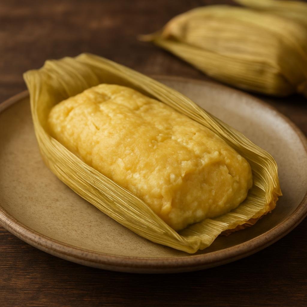Entree: Argentina – Cuyo – Humita en Chala (Steamed corn-and-cheese pudding wrapped and cooked in corn husks) recipe