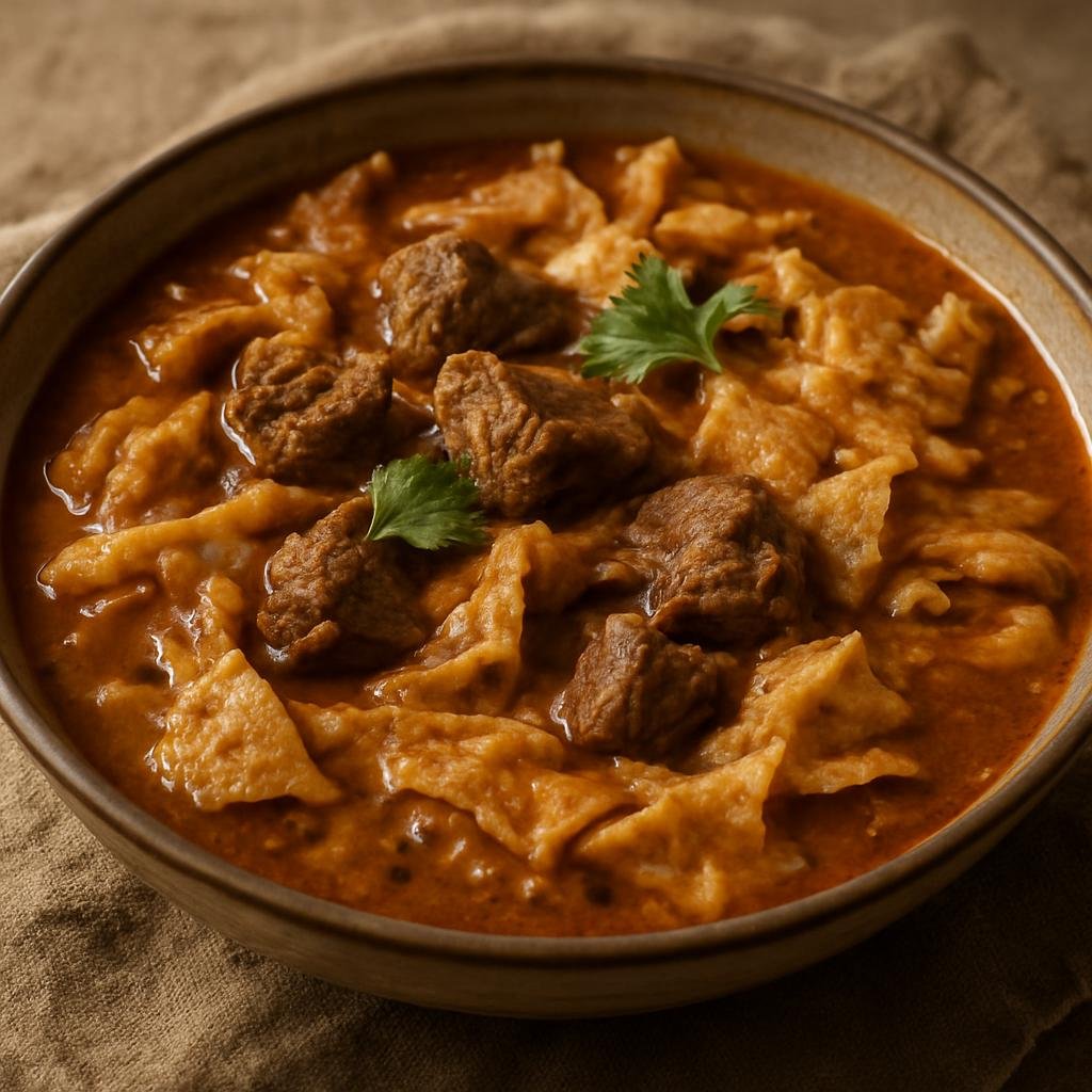 Entree: Saudi Arabia – Saudi Bedouin Cuisine – مرقوق ➤ Marqooq (Stew of meat and torn thin flatbread cooked in a spiced broth) recipe