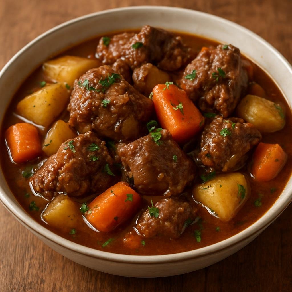 Entree: France – Brittany – Ragoût d'Agneau (Slow-braised lamb stew with root vegetables and Breton-style cider aroma) recipe