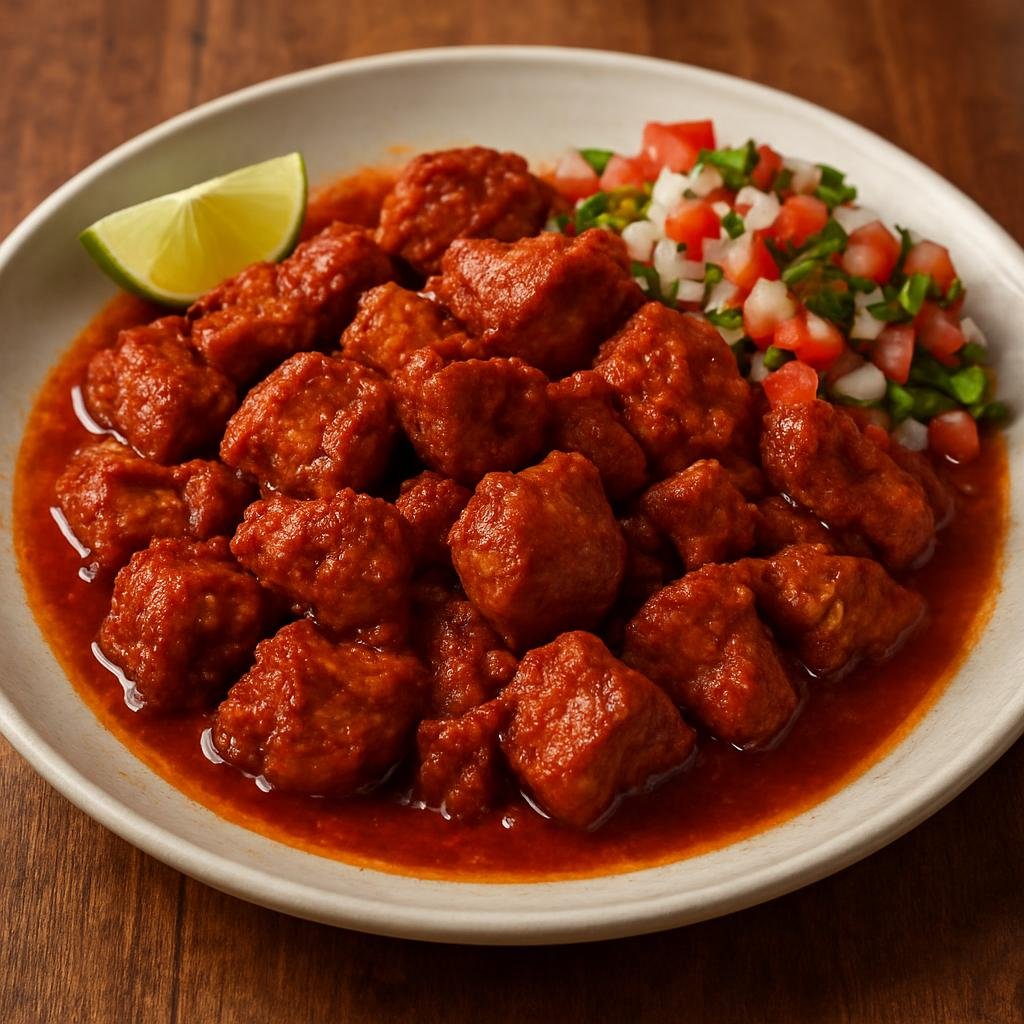 Entree: Mexico – Durango & Zacatecas – Carne Adobada (Pork marinated and cooked in a spiced red chile and vinegar adobo) recipe