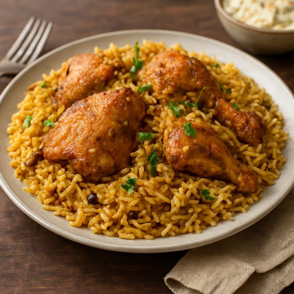 Entree: Sri Lanka – Sri Lankan Muslim Cuisine – Muslim Style Chicken Pilaf (Fragrant Sri Lankan Muslim-style spiced chicken cooked with basmati rice) recipe