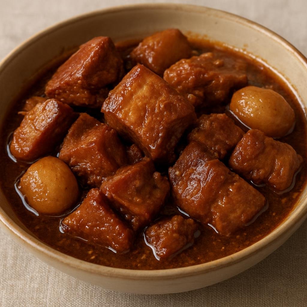 Entree: Malaysia – Peranakan / Nyonya – Babi Pongteh (Peranakan braised pork in a sweet-savory fermented soybean paste sauce) recipe
