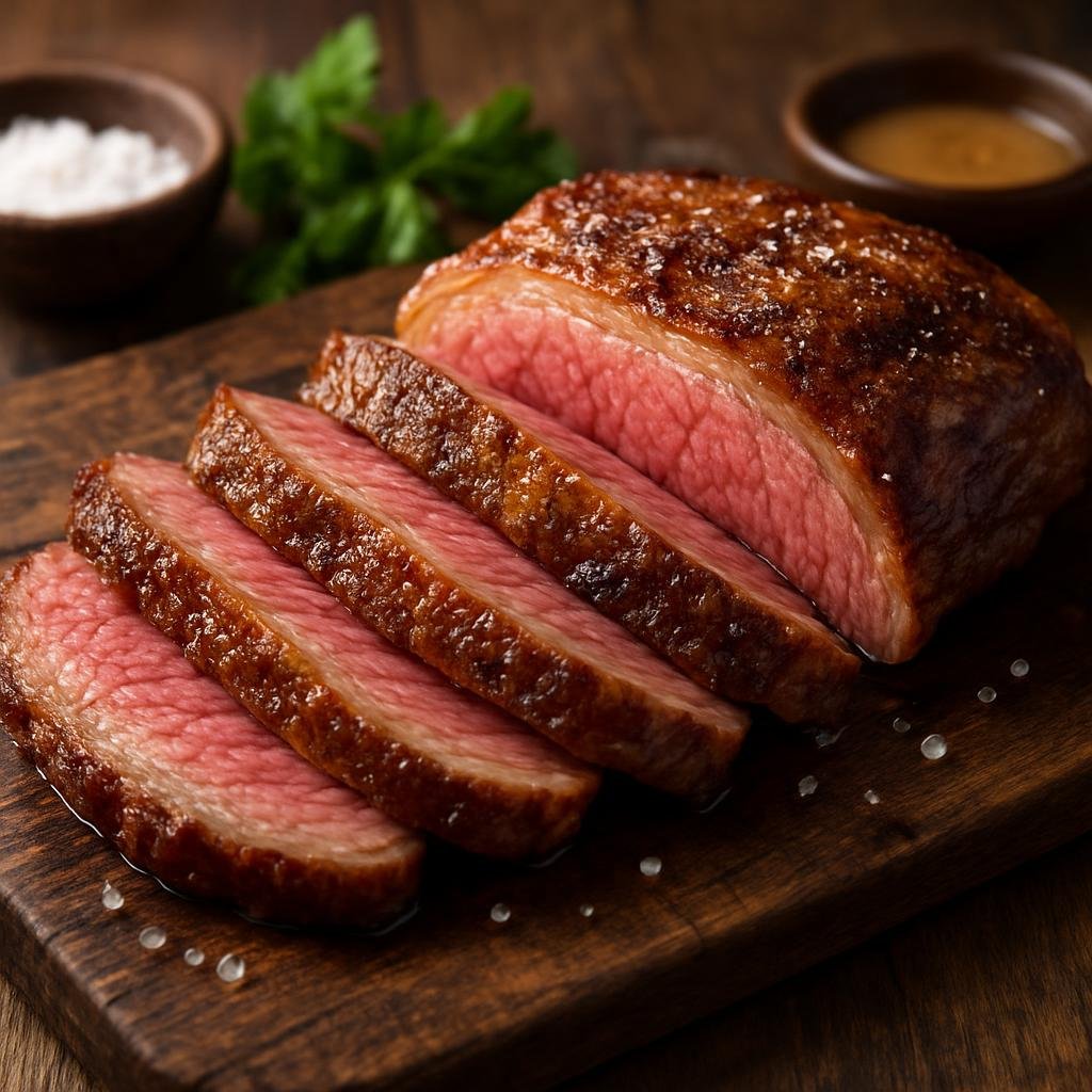 Entree: Brazil – Central Culinary Region – Picanha (Salt-rubbed grilled top sirloin cap prepared churrasco-style) recipe