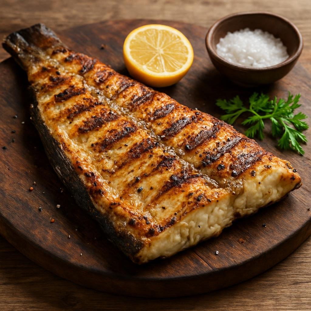Entree: Argentina – Northeast Argentina – Surubí a la Parrilla (Grilled surubí freshwater catfish cooked over a parrilla with simple seasonings) recipe