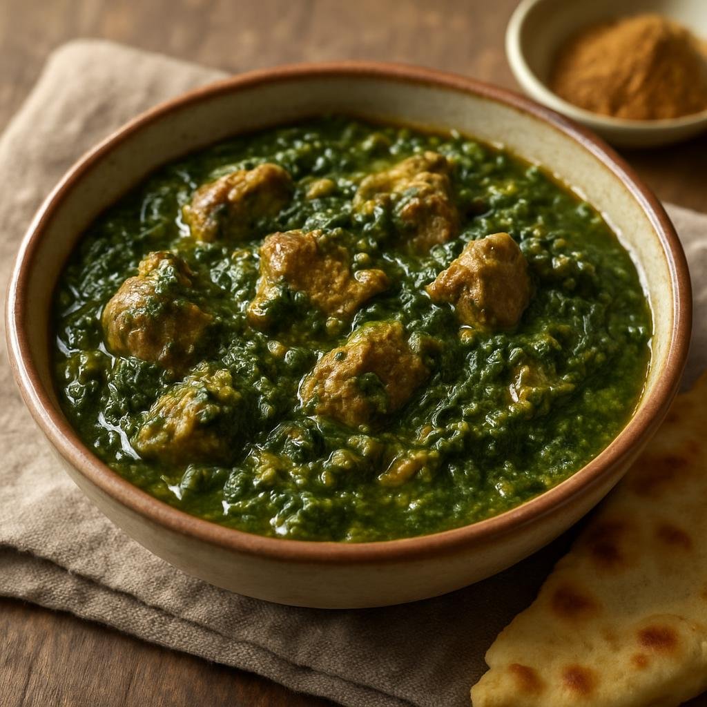 Entree: Afghanistan – Pashtun Eastern Afghanistan – قورمه سبزی ➤ Qorma-e-Sabzi (Herbed lamb stew with spinach, fenugreek, and aromatic spices) recipe