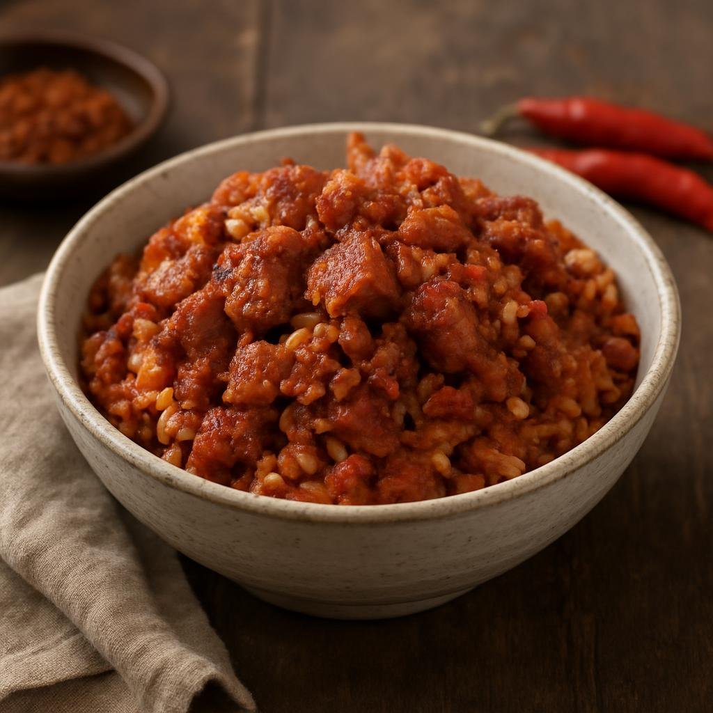 Entree: Malaysia – Sabah – Bosou (Salt-fermented pork mixed with rice and spices, a traditional Kadazan-Dusun preserved meat) recipe