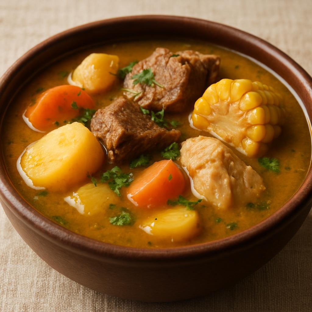 Entree: Colombia – Llanos – Sancocho Llanero (Hearty Llanos-style meat and root vegetable stew) recipe